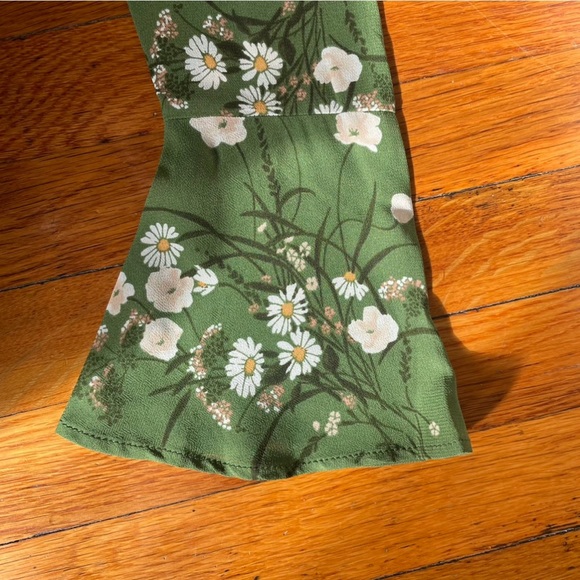 NWT Reformation Persis Long Sleeve Open Back Mini Dress in Lomita Size 0 - Picture 8 of 10